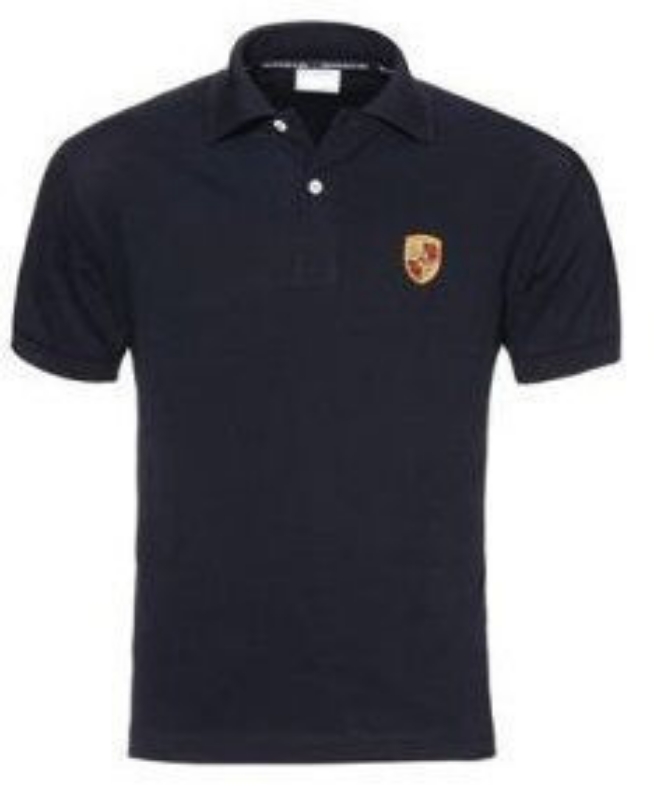 Picture of Mens Porsche Crest Polo Shirt in Black