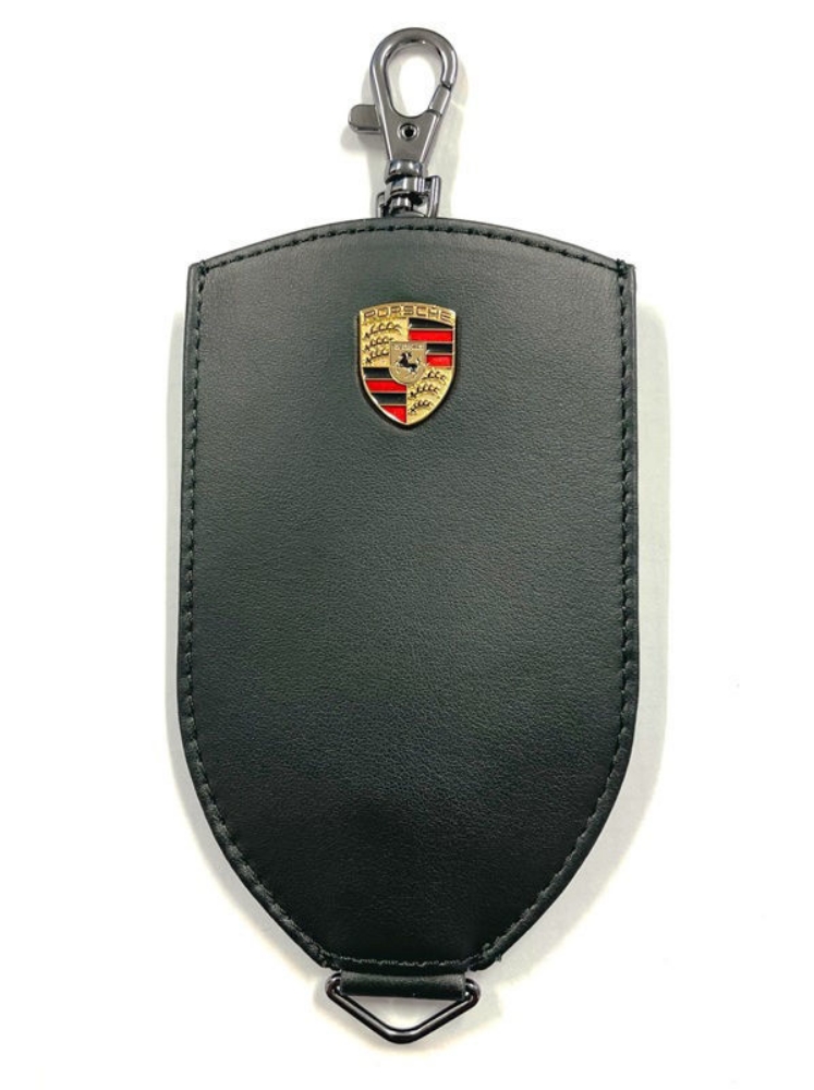 Picture of Porsche Crest Black Leather Key Pouch