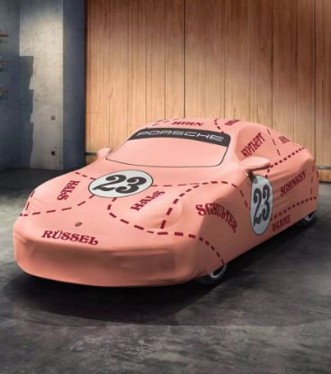 Picture of Car Cover Indoor, 911 992 Carrera, "Pink Pig" Design