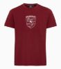 Picture of Mens Porsche Crest T-Shirt in Bordeaux Red
