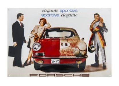 Picture of Porsche Classic "Elegante Sportiva" Enamel Plate