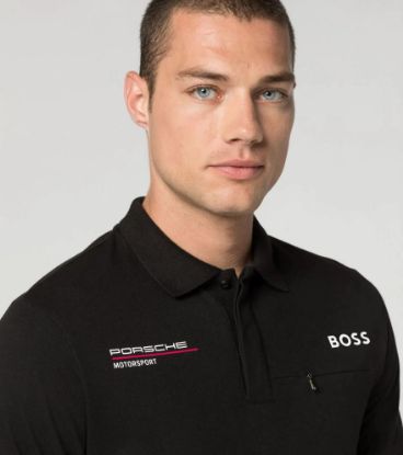 Picture of Motorsport x Boss Mens Polo Shirt in Black