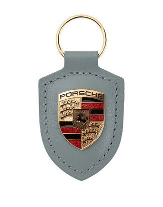 Picture of Porsche Crest Leather Keyring in Shade Green