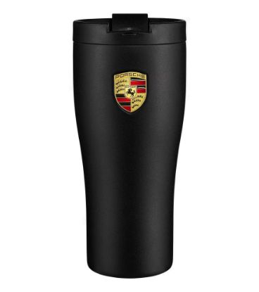 Picture of Porsche Crest Thermo Mug in Black Powder Coating