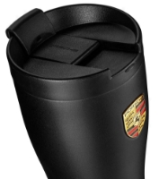 Picture of Porsche Crest Thermo Mug in Black Powder Coating