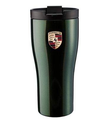 Picture of Porsche Crest Thermo Mug in Green Metallic **PRE-ORDER**