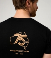 Picture of Unisex T-Shirt - 75Y Porsche In Australia, Black